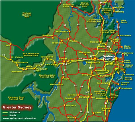 Greater Sydney Australia Tourist Map - Sydney Australia • mappery