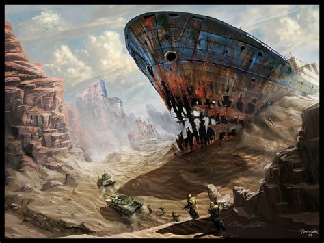 Post apocalyptic art, Desert landscape art, Apocalypse world