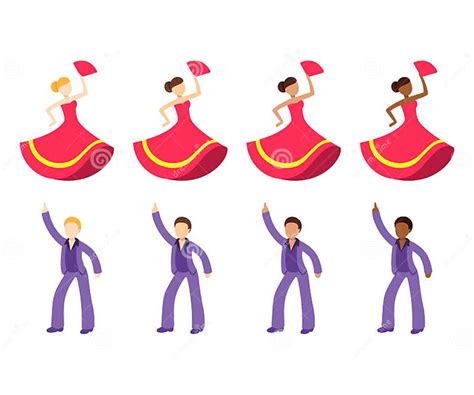 Dancer emoji icon set stock vector. Illustration of cartoon - 140931533