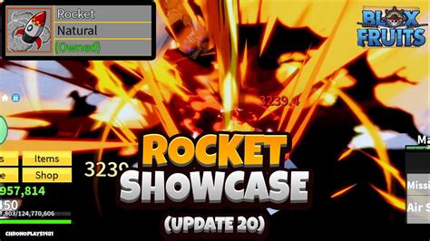 NEW Rocket Fruit Full Showcase (Update 20 Blox Fruits) - YouTube