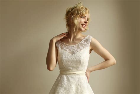 illusion neckline wedding dress vintage inspired