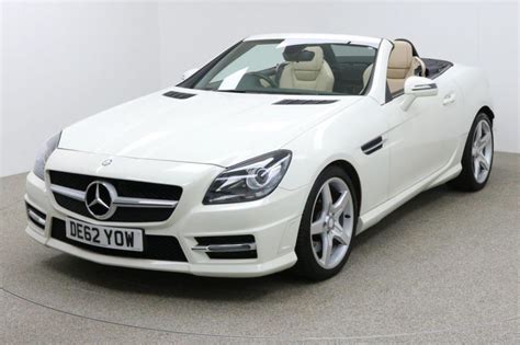 Used 2012 WHITE MERCEDES-BENZ SLK Convertible 2.1 SLK250 CDI ...