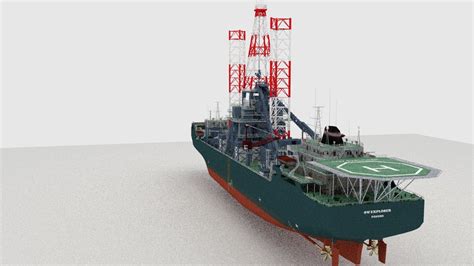 Drillship Drill Ship 3d Model