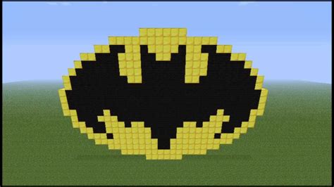 Minecraft Pixel Art Ep.15 : Batman Logo HD - YouTube