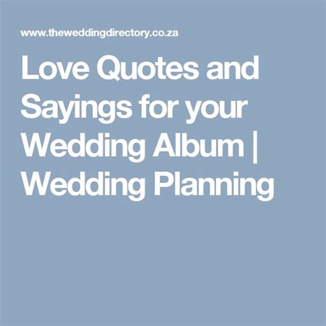 Love Quotes and Sayings for your Wedding Album | Wedding Planning ...