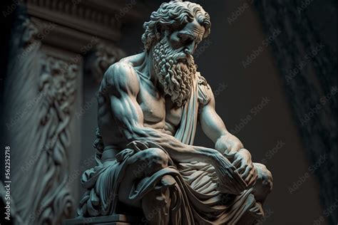 Illustration of Sculpture of a Stoic, representing Philosophy and ...