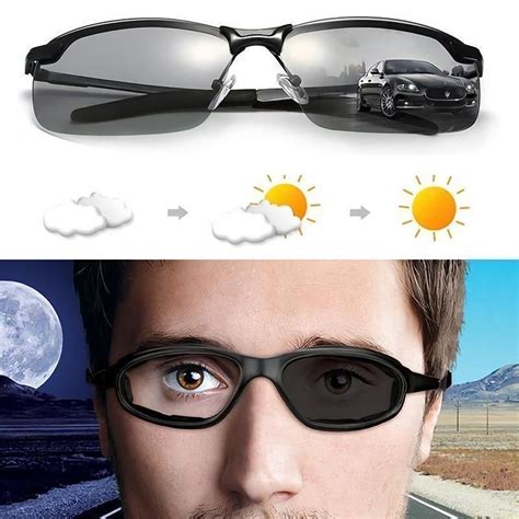 Intelligent photochromic polarized sunglasses 100% UV protection- Perf ...