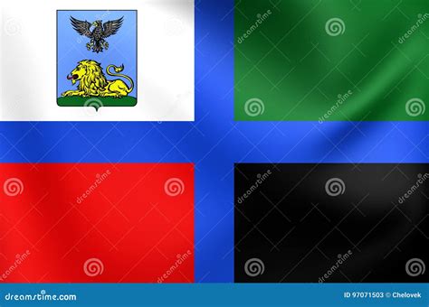 Flag of Belgorod Oblast, Russia. Stock Illustration - Illustration of ...