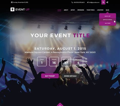 jf Event Up - 2015 - Joomla! Templates