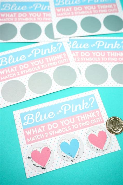 Free Printable Gender Reveal Scratch-Off Cards - Happiness is Homemade