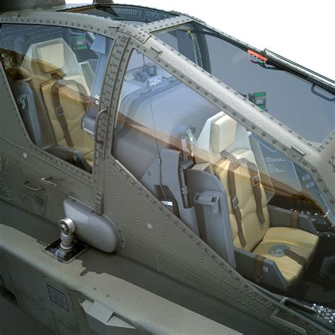 Boeing AH-64D Apache Longbow Attack Helicopter with Cockpit 3D model ...