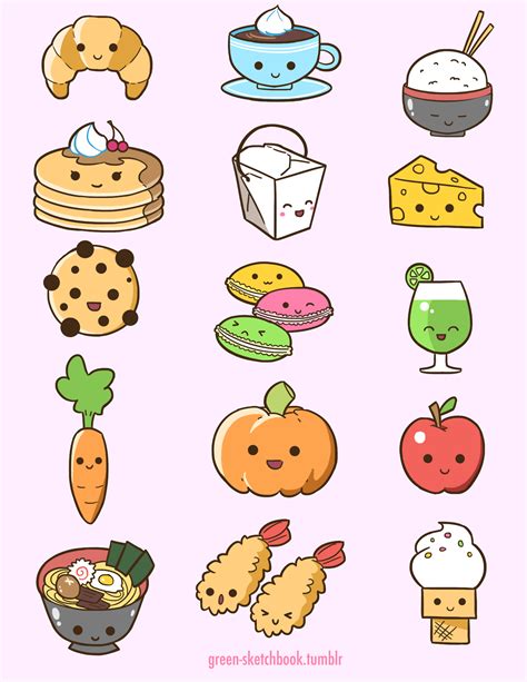 Food Easy Cute Drawings