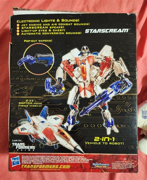 Hasbro Transformer Starscream F22 Raptor, Hobbies & Toys, Toys & Games ...