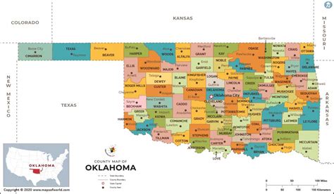 Oklahoma County Map Printable