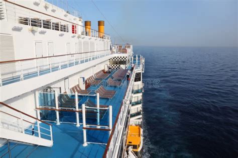 Cruise Ship Deck In Ocean View From Above Stock Photo - Image: 15522466