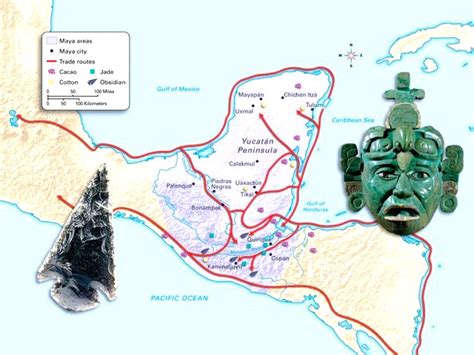 Mayan Trade Routes Map