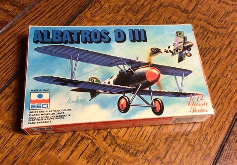 Vintage 1980’s ESCI 1/72 Classic Series Albatros D III Model Kit WW1 ...