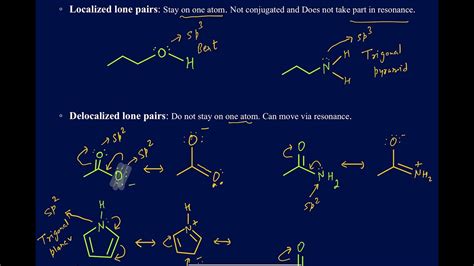 Localized and delocalized lone pairs explained in detail with multiple ...