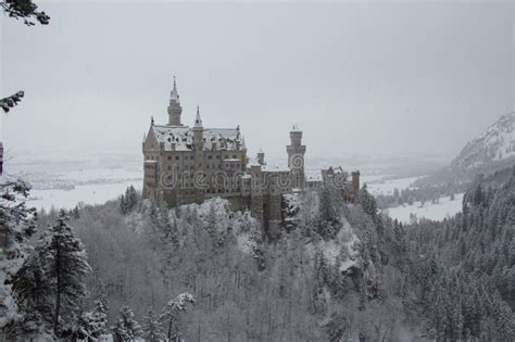 Neuschwanstein Castle in Winter Time. Fussen. Germany. Editorial Stock ...