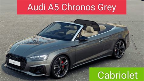 Audi A5 Chronos Grey Cabriolet 2023. Exterior and Interior. Amazing ...