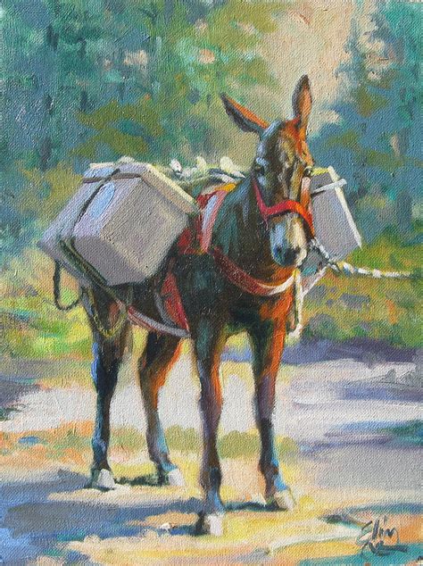 Pack Mule Painting by Elin Thomas - Fine Art America