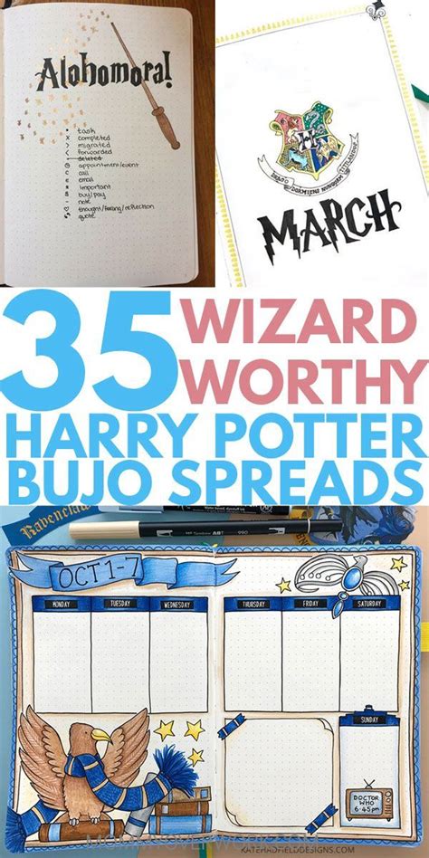 DIY HARRY POTTER BULLET JOURNAL theme layouts, fonts, banners, ideas ...