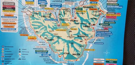 Map of Moorea, French Polynesia