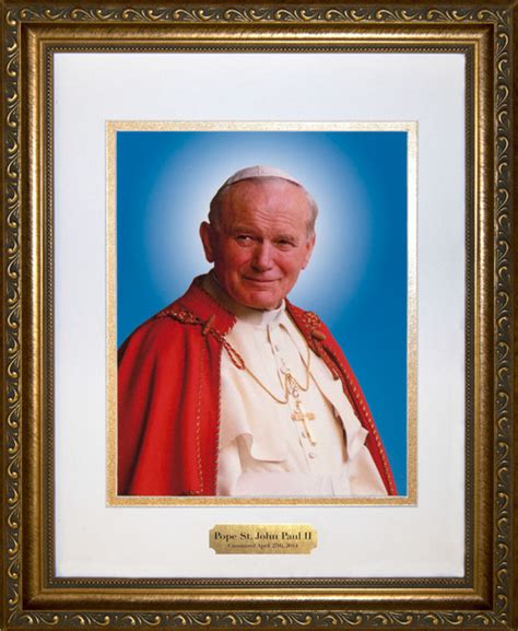 Pope John Paul II Sainthood Canonization Framed Portrait - Catholic to ...