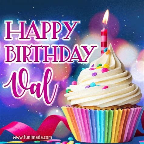 Happy Birthday Val - Lovely Animated GIF | Funimada.com