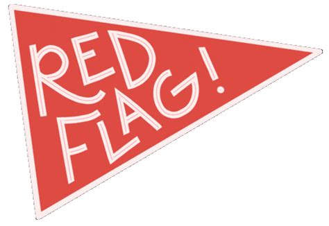 Red Flag No Sticker by Lexi brozovich for iOS & Android | GIPHY