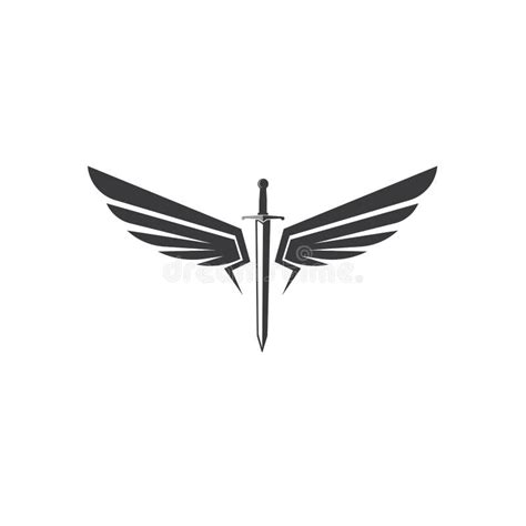 Sword Wings Logo Icon Vector Illustration Design Stock Vector ...