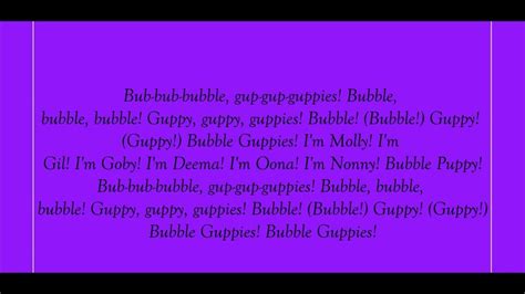 Bubble Guppies Theme Song Lyrics - YouTube