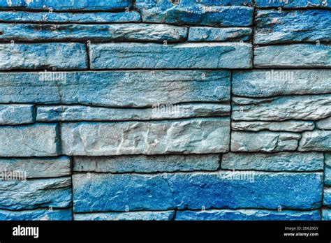 Blue brick pattern wallpaper hi-res stock photography and images - Alamy