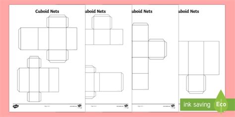 Rectangle Box Templates | 3D Cuboid Nets (teacher made)