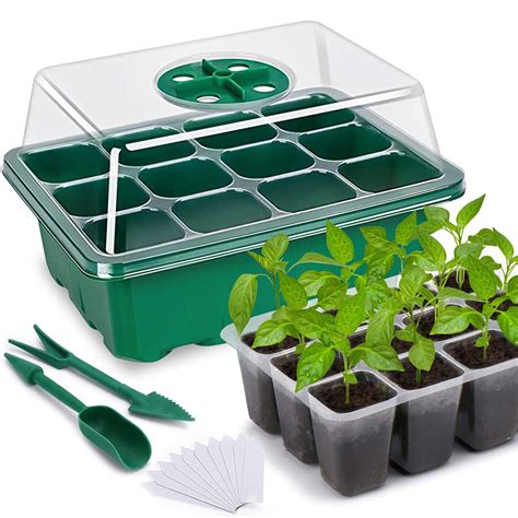 Buy Seed Trays Seedling Starter Tray - 10 Packs Germination Kit with ...