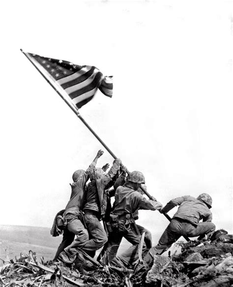 Flag Raising At Iwo Jima Photograph by Underwood Archives - Fine Art ...