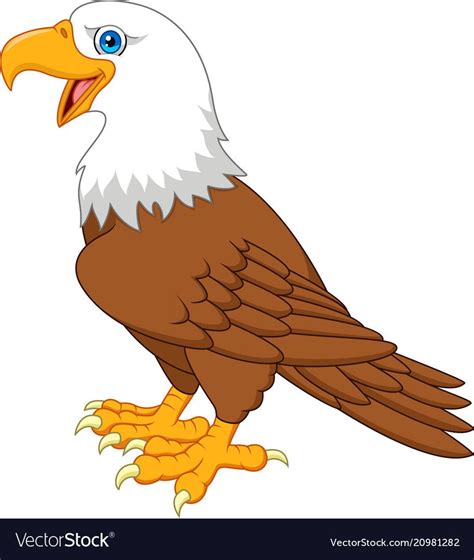 Cartoon bald eagle vector image on VectorStock | Eagle cartoon, Cartoon ...