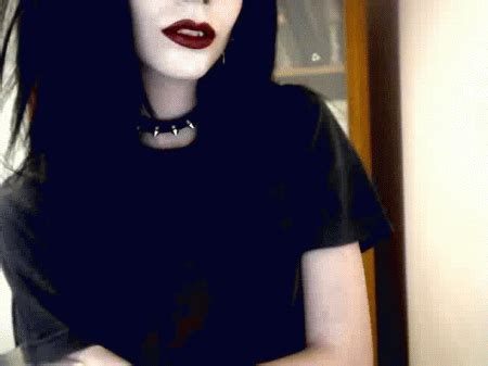 Goth Lip Biting GIF - Find & Share on GIPHY