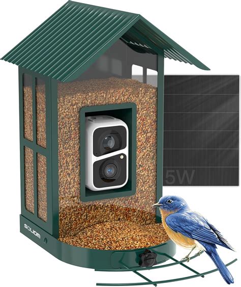 Amazon.co.jp: SOLIOM BF08- Smart Bird Feeder Camera with AI Identify ...