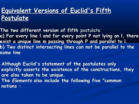 Euclids postulates