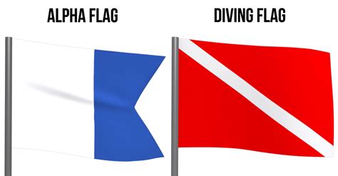 Diving buoy - Alpha flag - Diver down flag