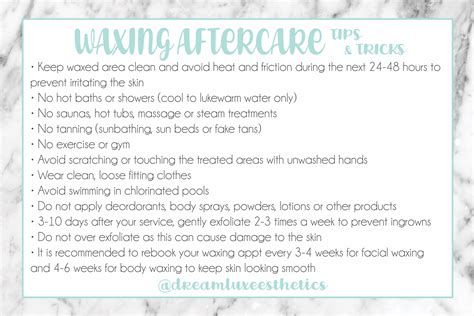 AFTERCARE - WAXING — Dreamluxe Beauty