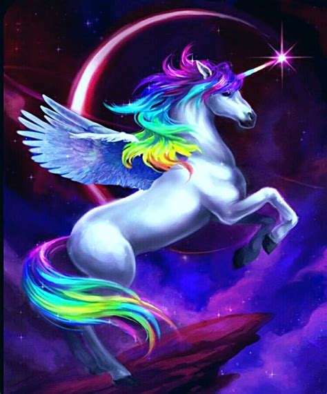 The Winged Unicorn in a Cloud of Dreams | Unicorn pictures, Unicorn ...