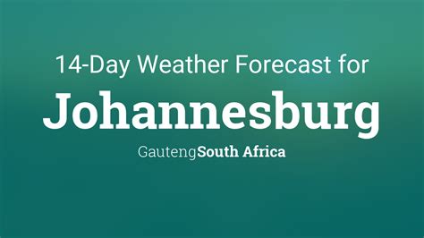 Johannesburg, South Africa 14 day weather forecast