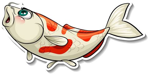 Koi carp fish cartoon sticker 2918356 Vector Art at Vecteezy