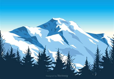 Free Vector Mount Everest Illustration | Landscape illustration ...