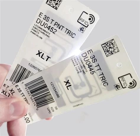 UHF RFID Clothing Tag Labels 860-960MHz UHF Clothing RFID Hang Tag ...