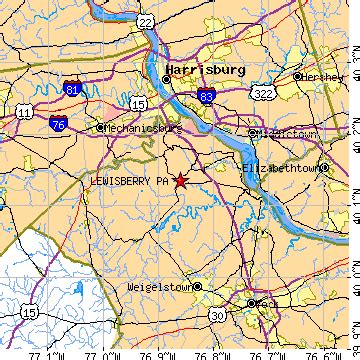 Lewisberry, Pennsylvania (PA) ~ population data, races, housing & economy