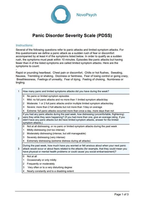 Panic Disorder Severity Scale