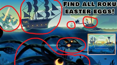 Water Movie Easter Eggs | Roku Nautical Theme Screensaver 1 hour - YouTube